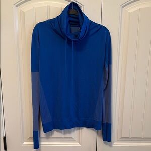 Nike Funnel Neck Turtle Neck Top Sweater Medium Blue